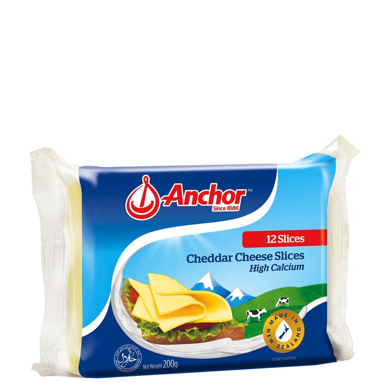 ANCHOR CHEDDAR CHEESE SLICES 200g