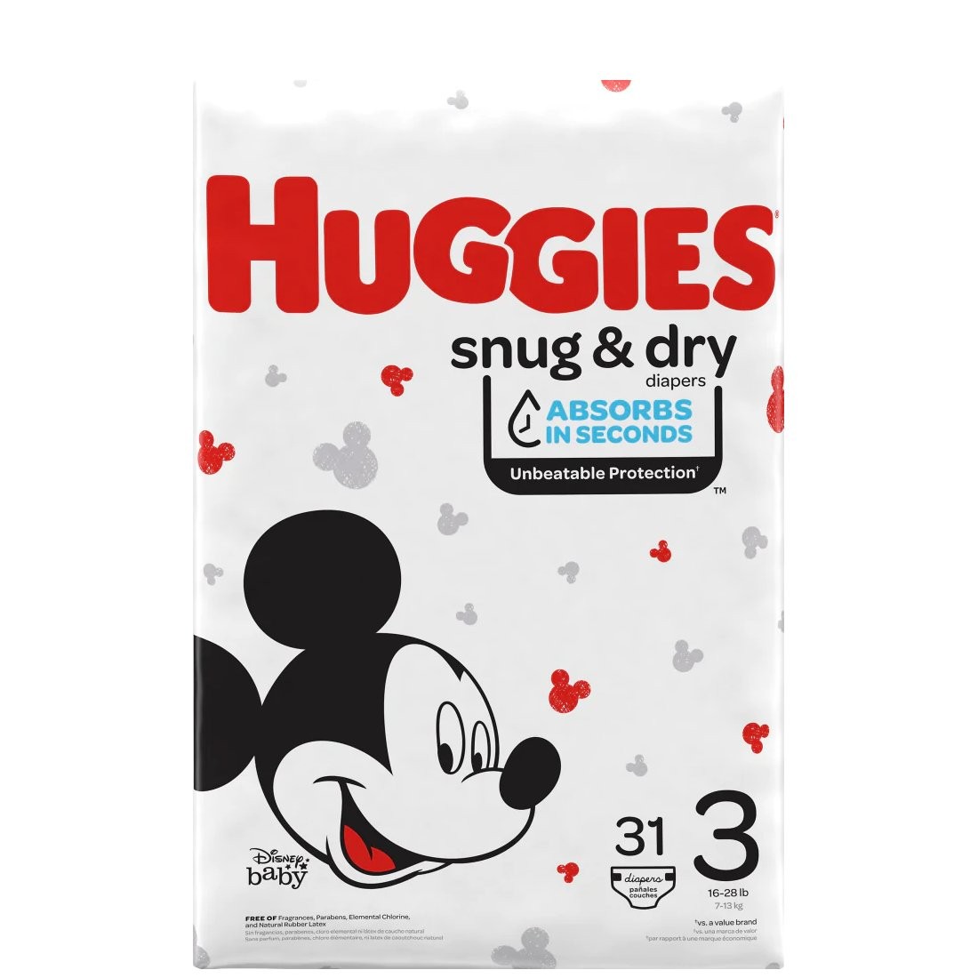 HUGGIES SNUG & DRY DIAPERS #3 31s