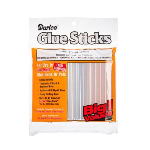 Darice DIY Crafts Glue Sticks Hot Temp 5/16 x 4 inches 40 pieces