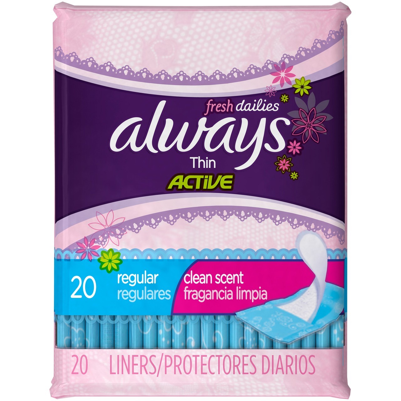 ALWAYS DAILY LINERS THIN CLEAN SCENT 20s