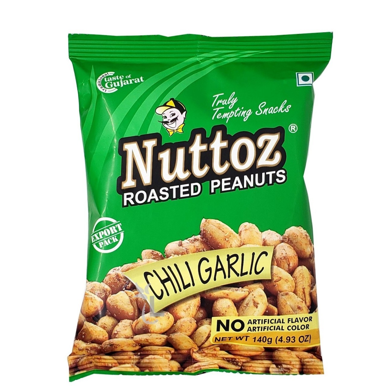 NUTTOZ ROASTED PEANUTS CHILI GARLIC 140g