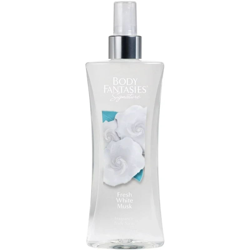 Body Fantasies Fresh White Musk Fantasy Fragrance Body Spray for Women, 8 oz