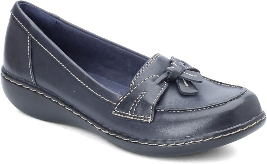 Clarks Ashland Bubble Loafer Womens Slip On NAVY