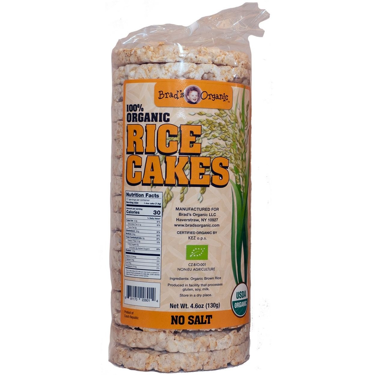 BRADS RICE CAKES NO SALTED 4.6oz