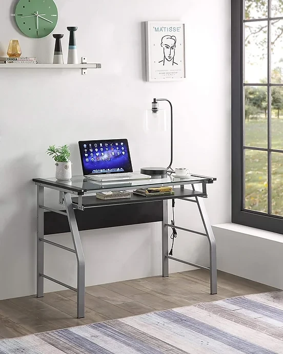 Metal and Glass Desk