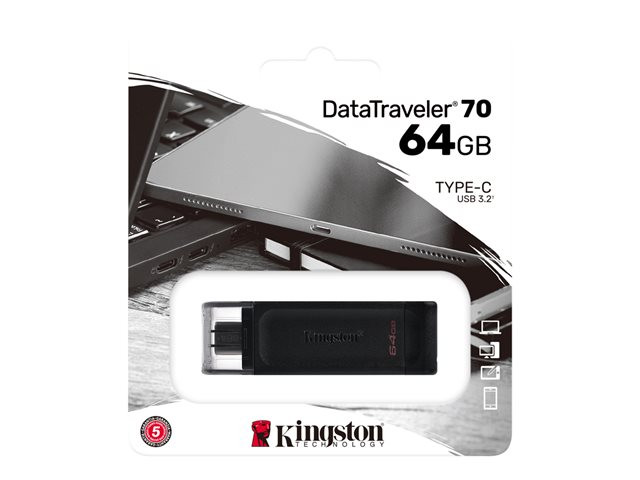Kingston DataTraveler 70 - USB flash drive - 64 GB/ Black