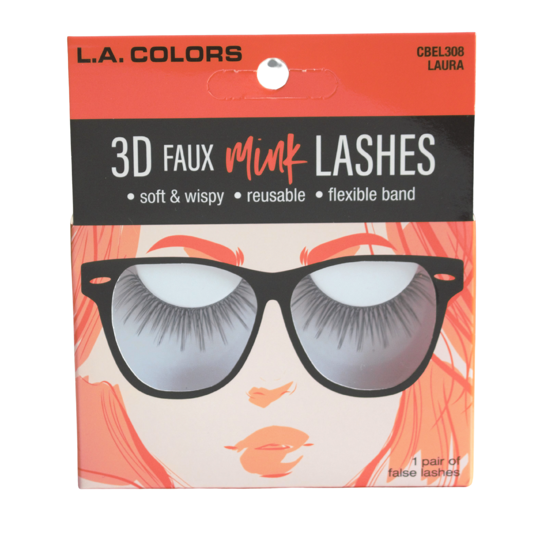 L.A. Colors 3D Faux Mink Lashes 'Laura'