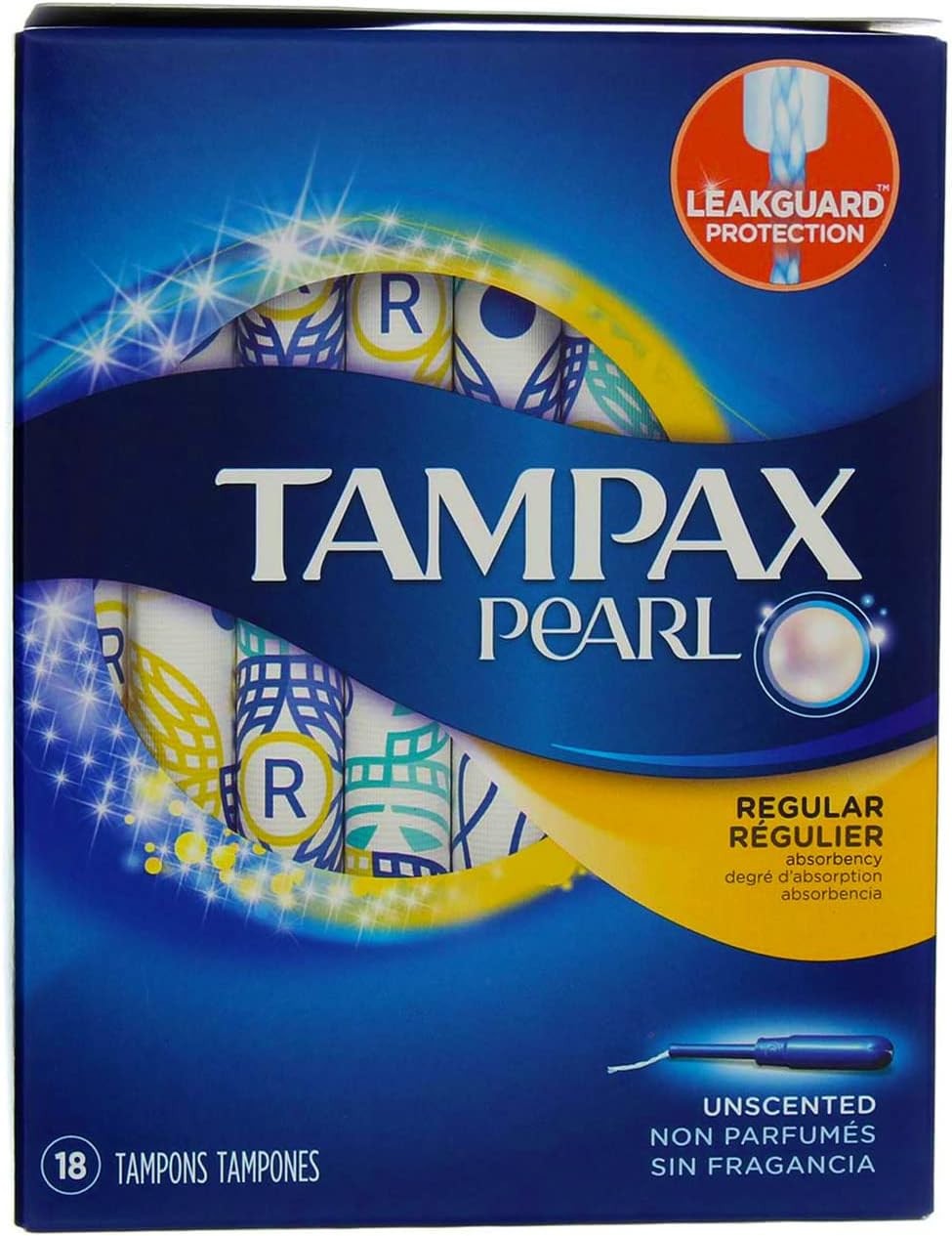 TAMPAX PEARL REGULAR UNSCENTED 18’S