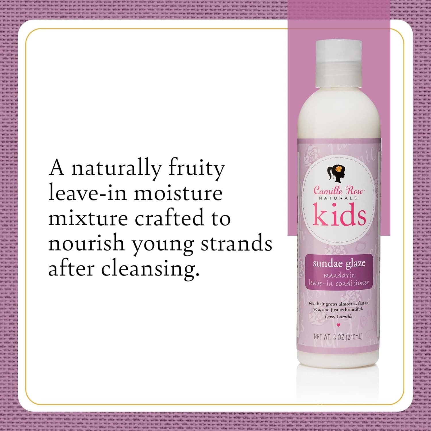 Camille Rose Naturals Kids Sundae Glaze Leave-In Conditioner 8 oz.