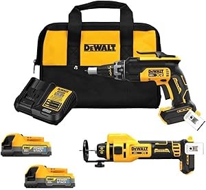 DEWALT 20V MAX Cordless Screw Gun and Cutout Kit with 2 POWERSTAK Batteries and Charger Included (DCK265E2)