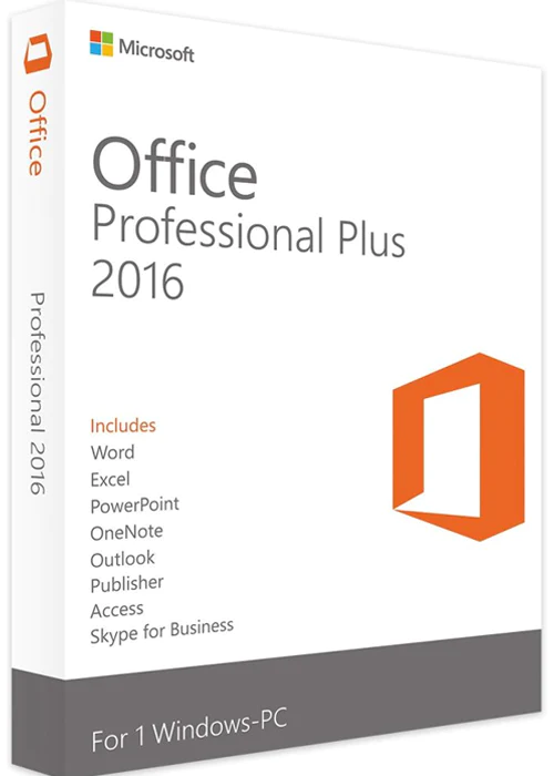 MS Office Professional Plus 2016 Retail Key