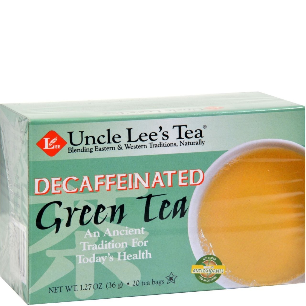 UNCLE LEE TEA GREEN DECAFFEINATED 20s
