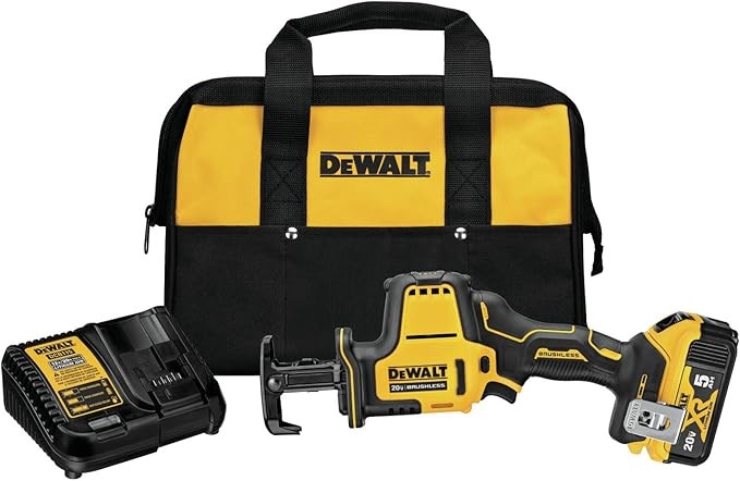 DEWALT DCS369P1 Atomic 20V Max* Cordless One-Handed Reciprocating Saw Kit