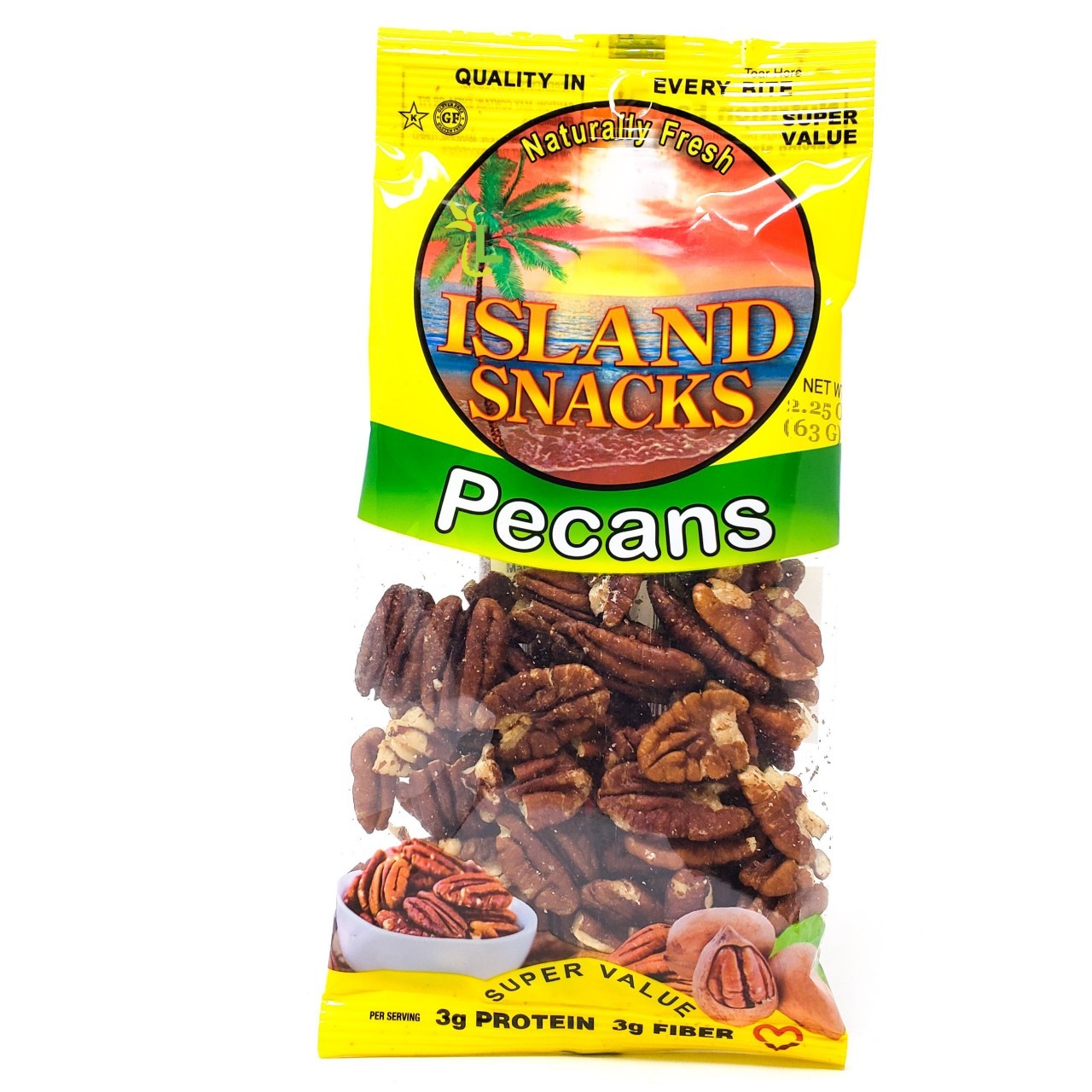 ISLAND SNACKS PECANS 2.25oz