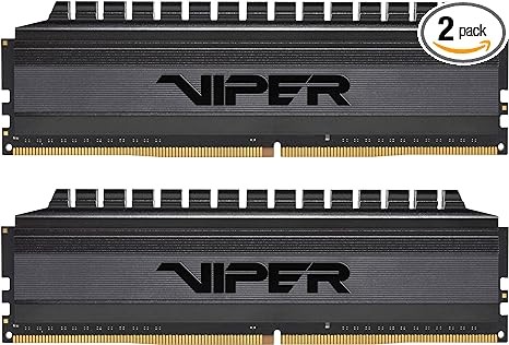 Patriot Viper 4 Blackout DDR4 RAM 64GB (2X32GB) 3200MHz CL16 UDIMM Desktop Gaming Memory Kit PVB464G320C6K