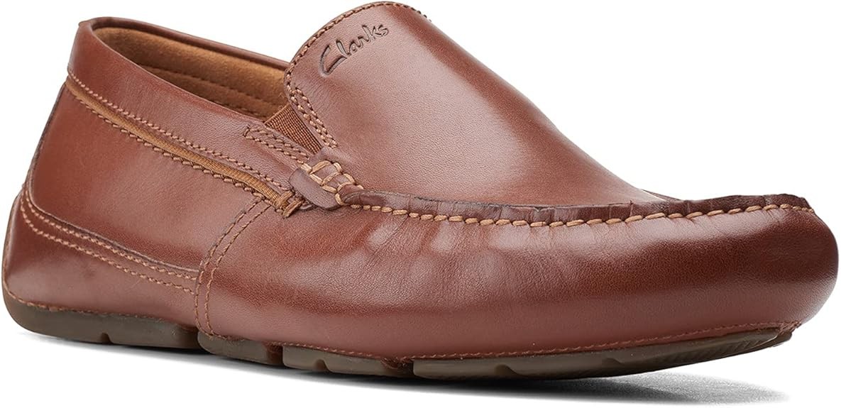 Clarks Mens Markman Plain : Dark Tan Leather
