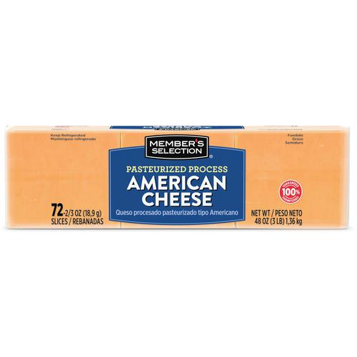 Member's Selection Pasteurized American Cheese 1.36 kg / 3 lb