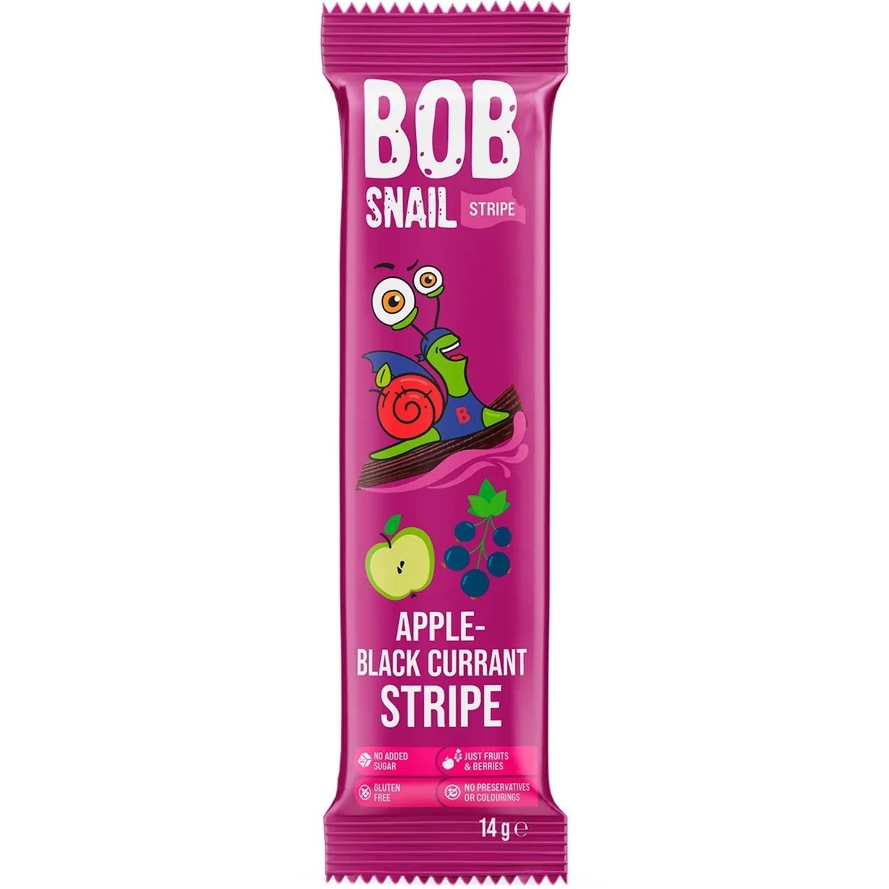 BOB SNAIL STRIPE APPLE BLACK CURRANT 14g