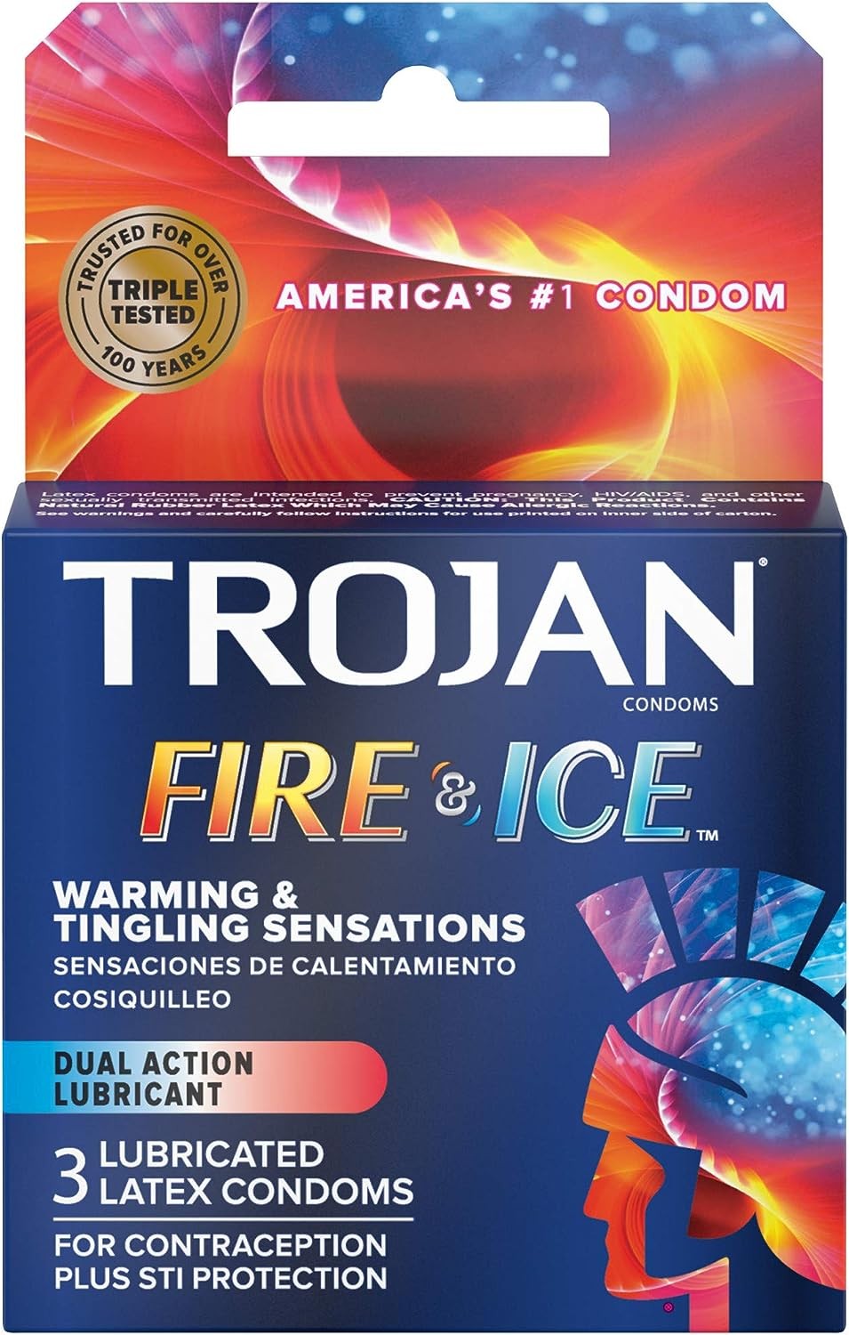TROJAN FIRE & ICE LATEX CONDOMS 3’s