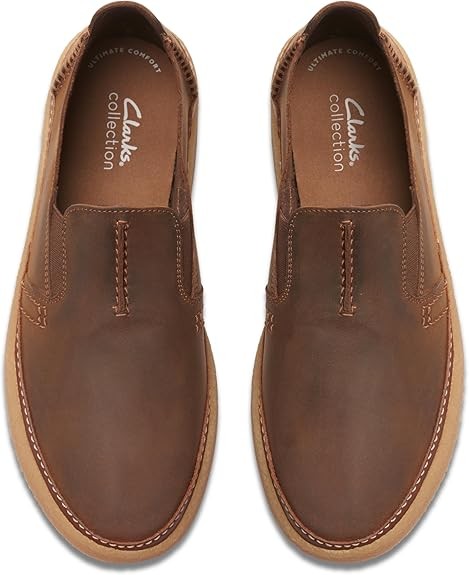 Clarks Mens Oakpark Step : Beeswax Leather