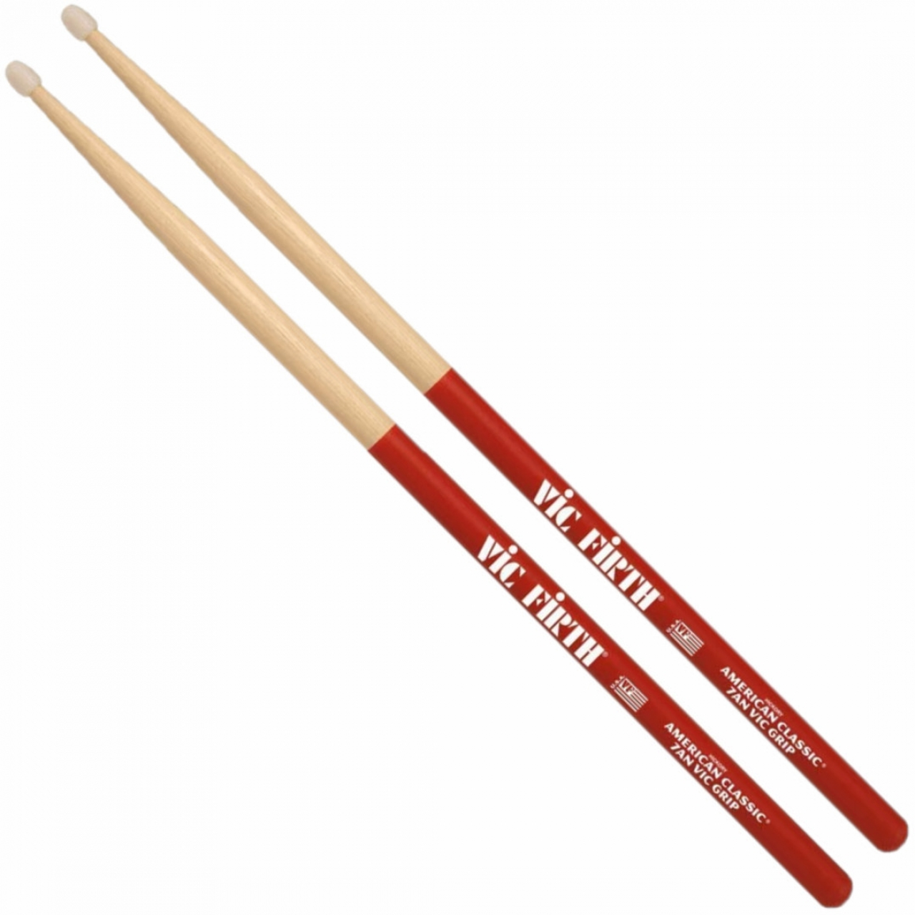 Vic Firth 7ANVG American Classic® Drumsticks with Vic Grip - 7A Nylon Tip