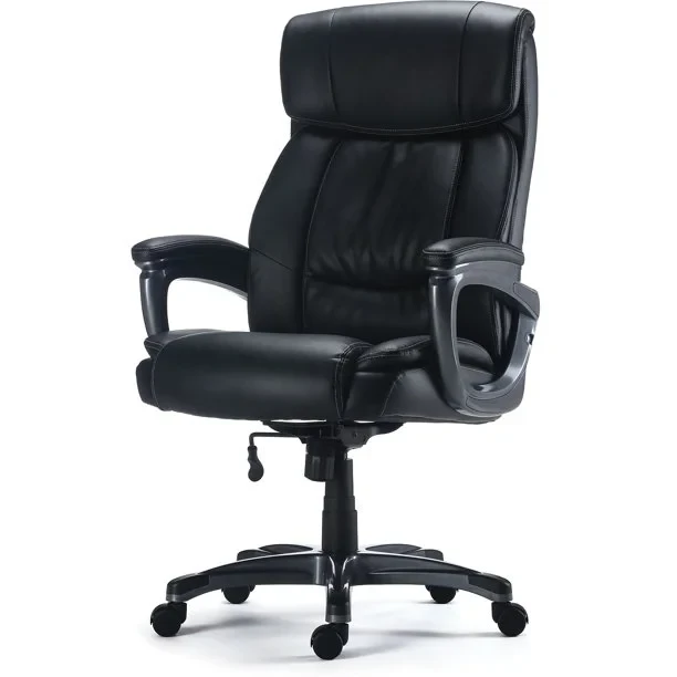 Lockland Bonded Leather Big & Tall Managers Chair, Black