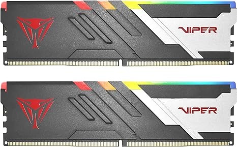 Patriot Viper Venom RGB DDR5 32GB (2 x 16GB) 6400MHz UDIMM Desktop Gaming Memory KIT - PVVR532G640C32K