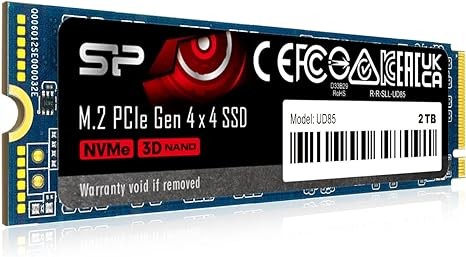 Silicon Power 2TB UD85 NVMe 4.0 Gen4 PCIe M.2 SSD R/W up to 3,600/2,800 MB/s (SP02KGBP44UD8505)