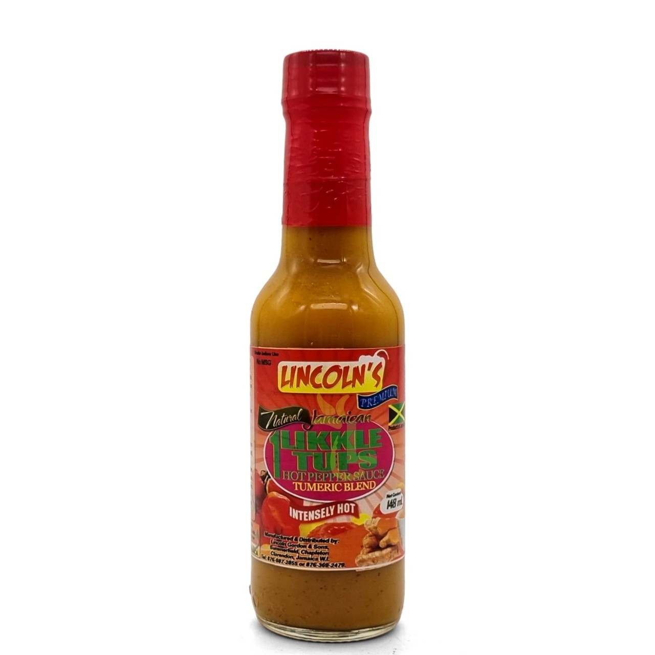 LINCOLNS HOT PEPPER SAUCE TUMERIC 148ml