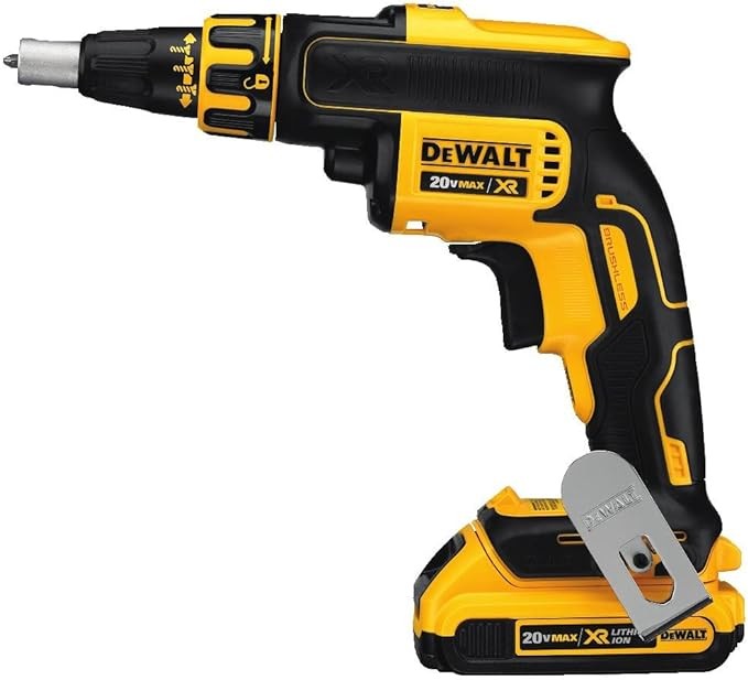 DEWALT 20V MAX* XR Drywall Screw Gun Kit, Brushless (DCF620D2)