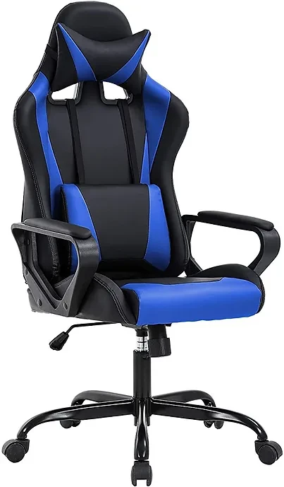Eledo Gaming Chair with Lumbar Support - Black and Blue