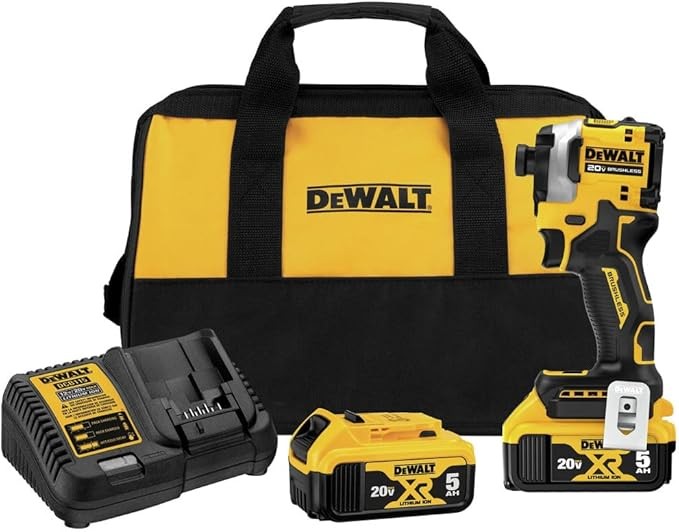 DEWALT Atomic 20V MAX* 1/4 in. Brushless Cordless 3-Speed Impact Driver Kit (DCF850P2)