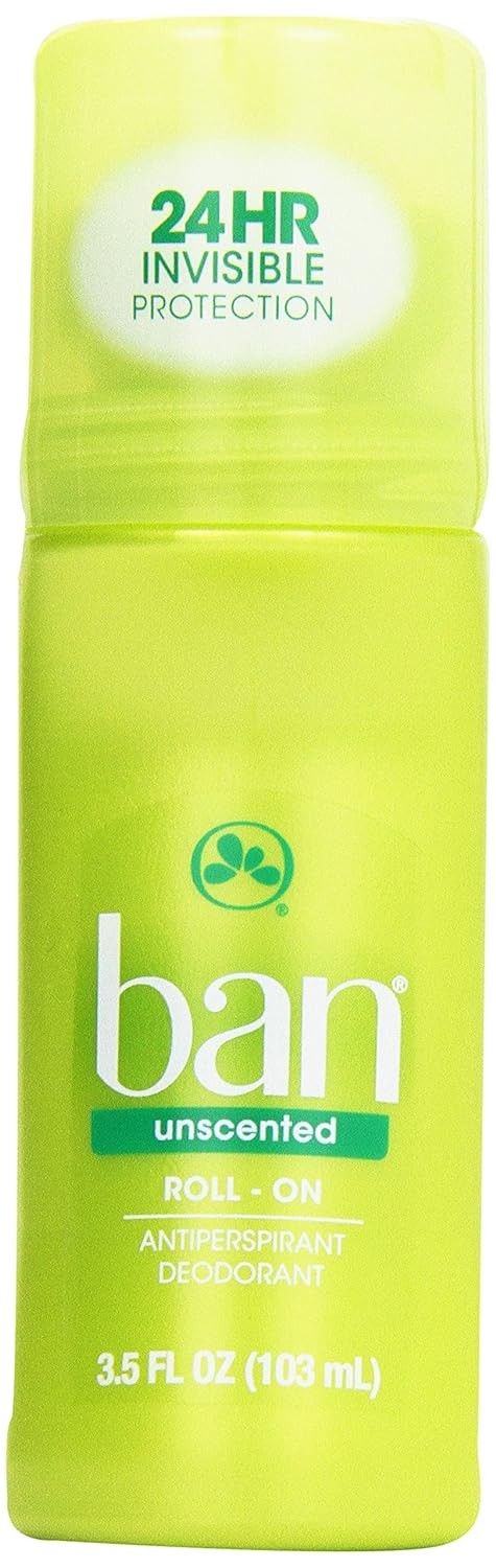 Ban Roll-On Antiperspirant & Deodorant, Unscented 3.5 fl oz (103 ml)