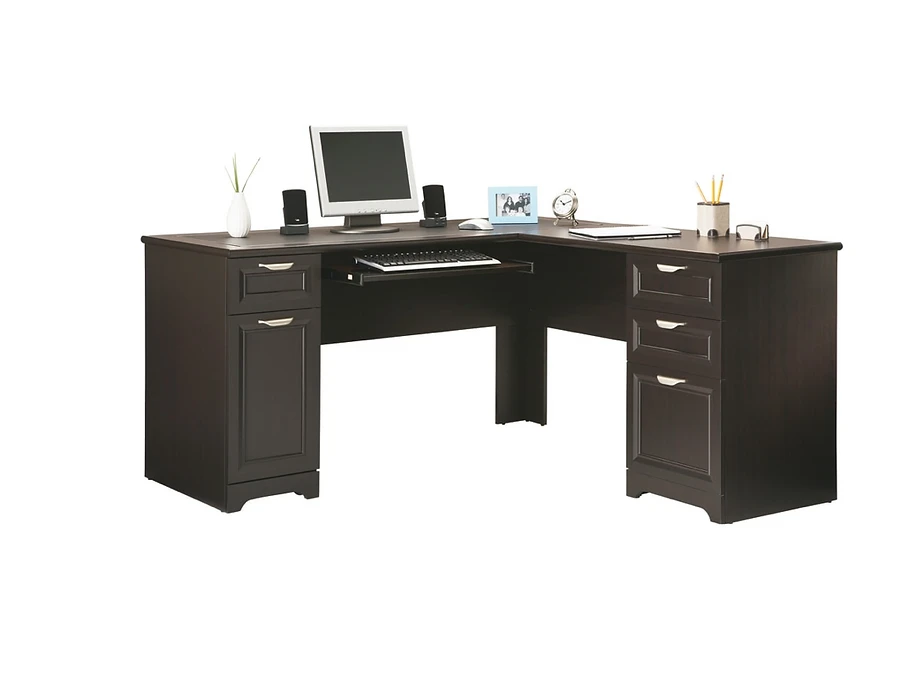 Realspace® Magellan 59"W L-Shaped Desk, Espresso