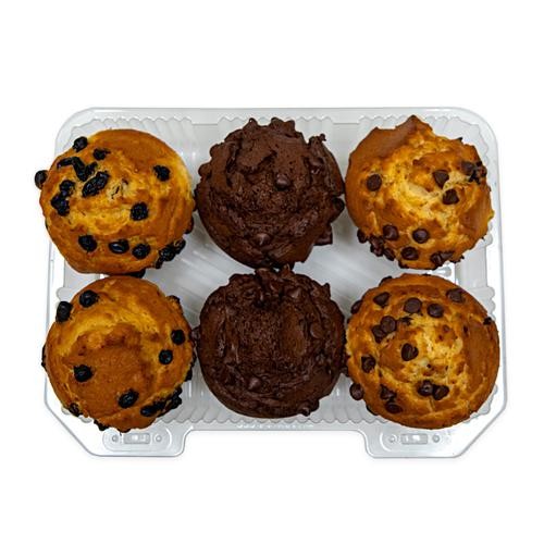 Member's Selection Freshly Baked Assorted Vanilla and Chocolate Muffins 6 Units