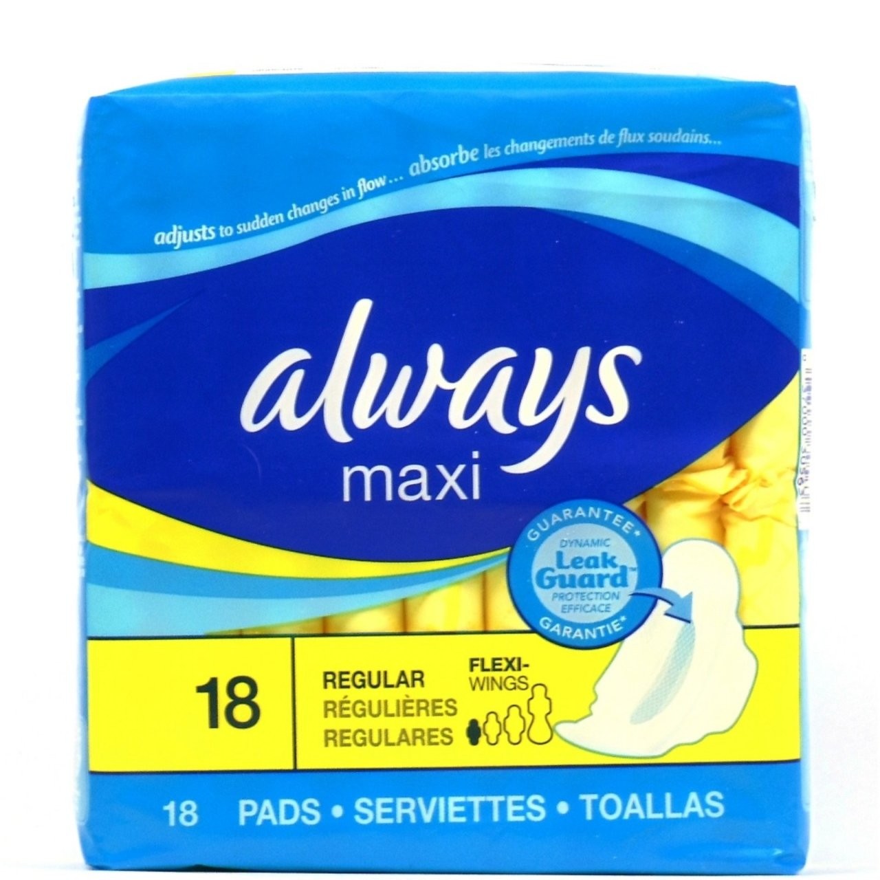 ALWAYS MAXI RAPIDDRY REGULAR WINGS 18s