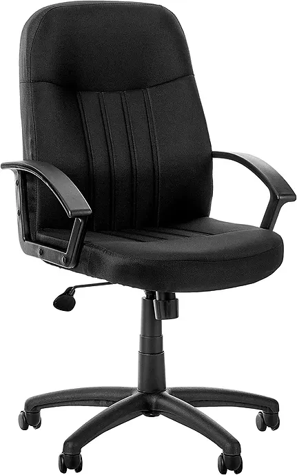 Boss Office Products Mid Back Fabric Managers Chair in Black