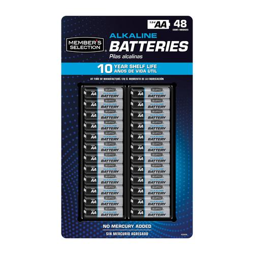 Member's Selection AA Alkaline Batteries 48 Units