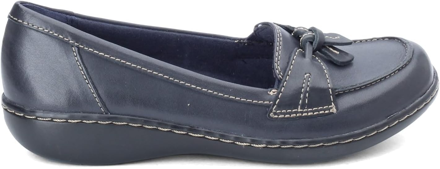 Clarks Ashland Bubble Loafer Womens Slip On NAVY