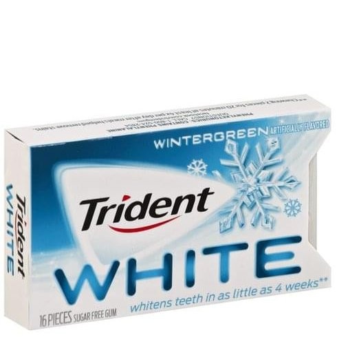 TRIDENT GUM WHITE WINTER GREEN 16s