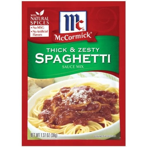 McCORMICK SAUCE SPAGHETTI THICK ZEST 38g