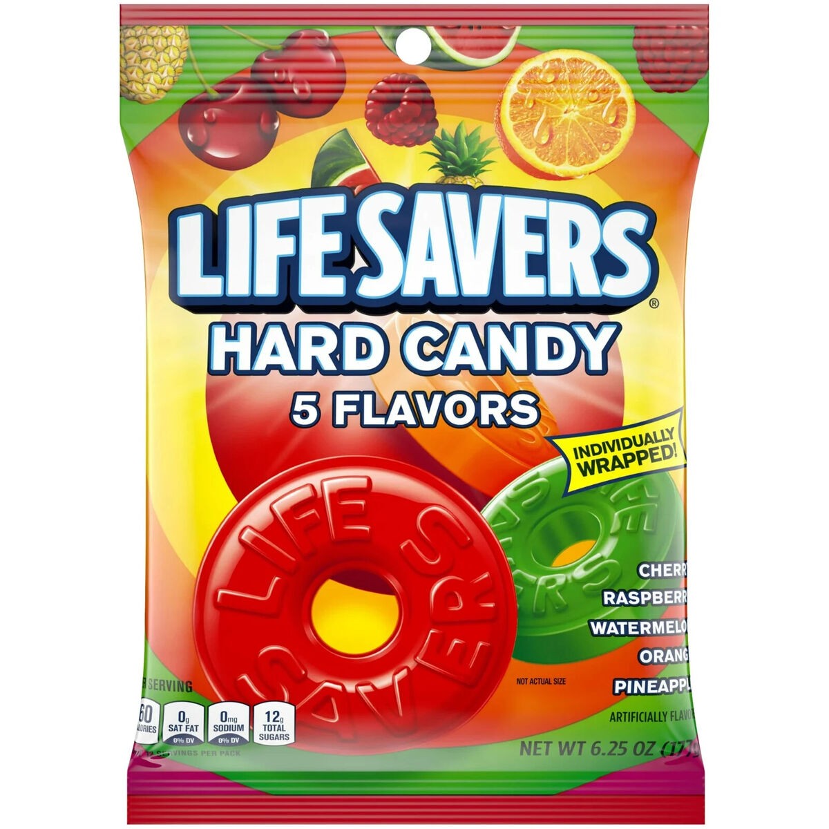 LIFESAVERS HARD CANDY 5 FLAVORS 6.25oz