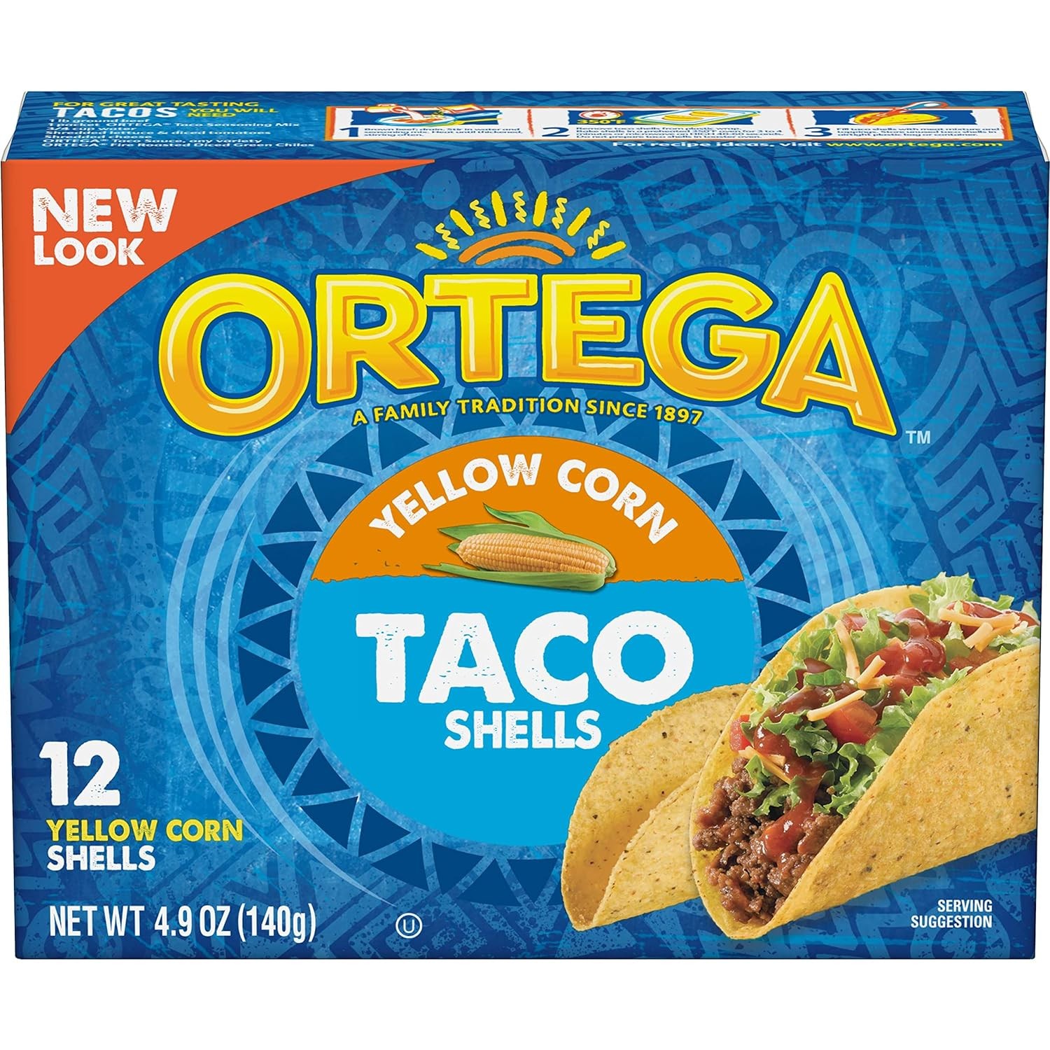 ORTEGA TACO SHELLS YELLOW CORN 4.9oz