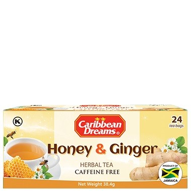 CARIB DREAMS TEA HONEY GINGER 24s