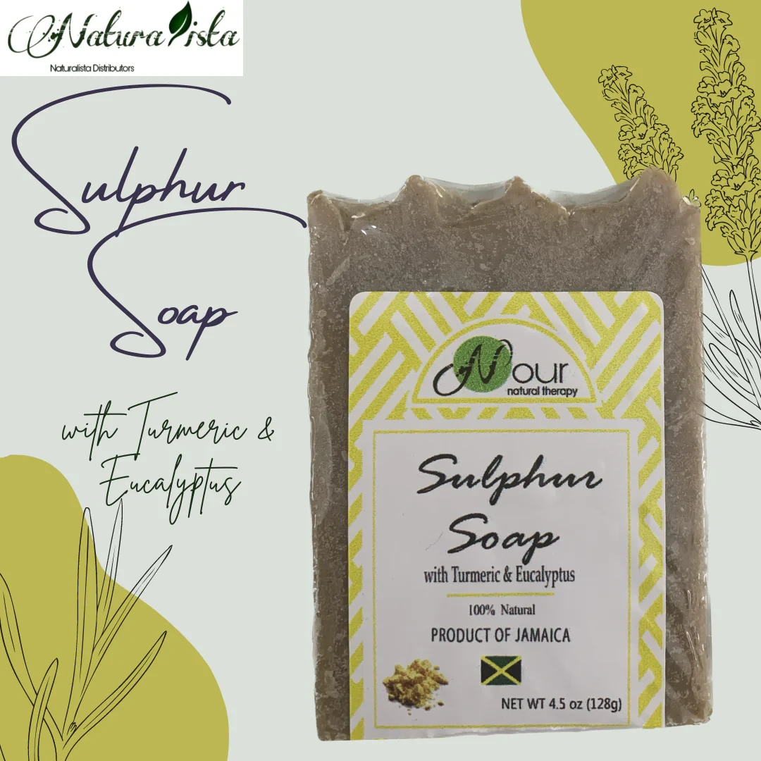 Nour Natural Therapy Sulphur Soap With Tumeric And Eucalptus