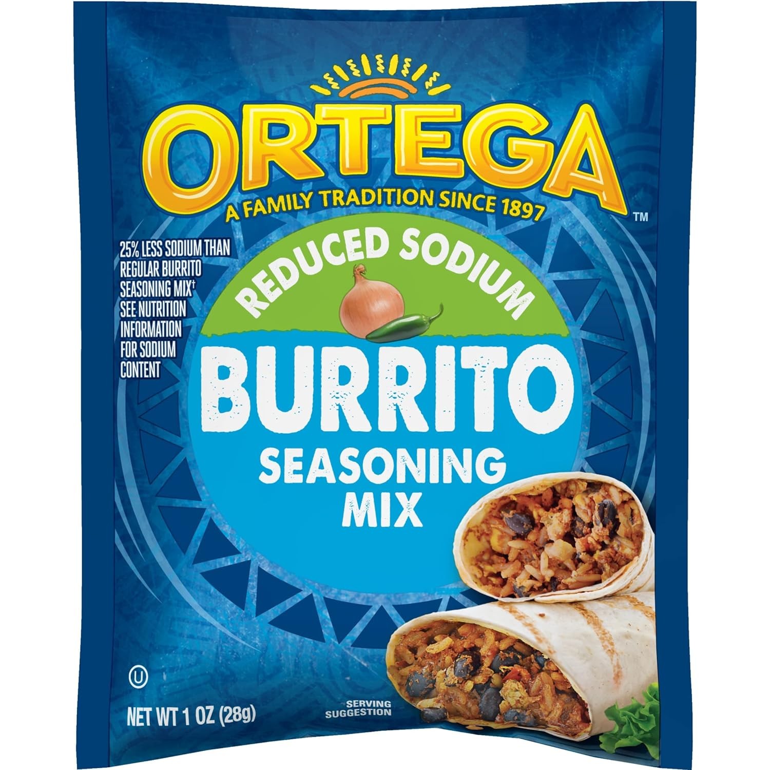 ORTEGA SEASON MIX BURRITO REDUCE SOD 1oz