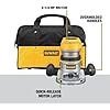 DEWALT Router, Variable Speed, Fixed Base, 2-1/4 HP (DW618K) , Yellow