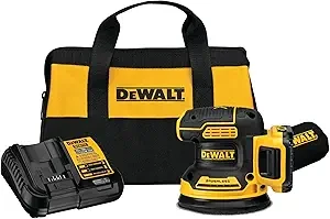 DEWALT 20V MAX Sander, Cordless, 5-Inch, 2.Ah, 8,000-12,000 OPM, Variable Speed Dial, Storage Bag, Battery and Charger Included (DCW210D1)