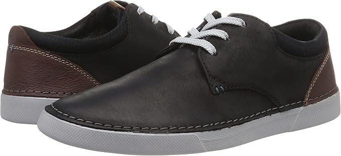 Clarks Men's Low-Top Sneakers : Black Leather