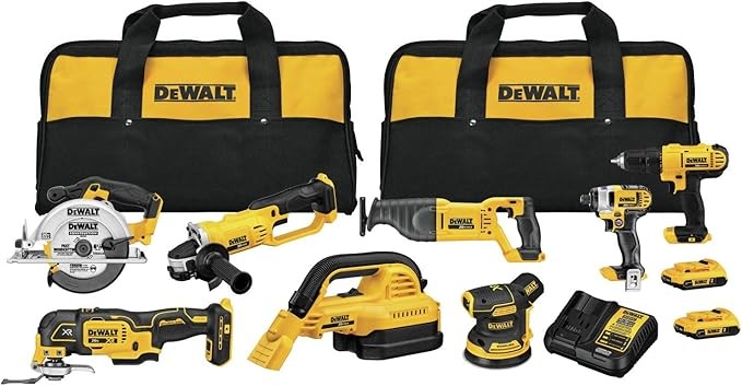 DEWALT 20V MAX* Cordless Drill Combo Kit, 8-Tool (DCK883D2)